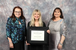 Apr 23 - I am presented with the Women In the Arts Recognition Award by Arlene Stickler Cook & Jennifer Watts-Martin